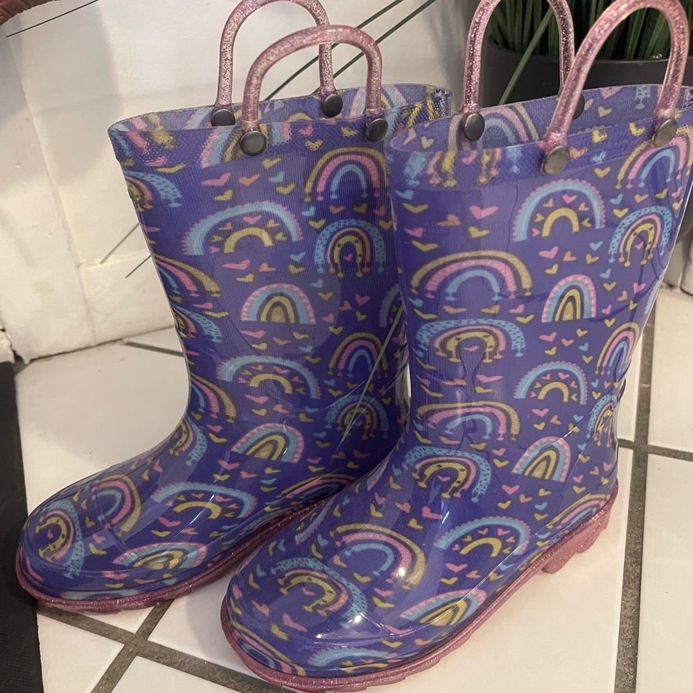 Western Chief Purple and Pink Rainbow Boots